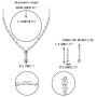 EVER FAITH Gorgeous White Cubic Zirconia Charming Water Drop Bridal Bride Necklace Earrings Set Silver-Tone