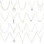 TAMHOO 20 PCS Multiple DIY Layered Choker Necklace for Women with Sexy Coin Moon Star Multilayer Choker Chain Y Necklaces Set Adjustable Gold Silver Bar Pendant Y Necklace for Teens Girls Women