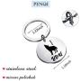 PENQI Wolf Gift Wolves Lover Jewelry Wolf Spirit Keychain Wolf Fans Gift Wolf Girl Gift For Girlfriend Wife Animal Idea