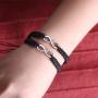 Phoenix Angela Couple Bracelets His and Hers 8 Infinity Bangle Jewelry for Lover Girlfriends Wrist with Key and Lock Charm