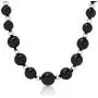ISAAC WESTMAN 8-12MM Graduated Polished Black Onyx Beaded Necklace | 925 Sterling Silver Beads ISAAC WESTMAN 8-12MM Graduated Polished Black Onyx Beaded Necklace | 925 Sterling Silver Beads