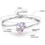 “Love Echo”7inches Adjustable Purple Heart Crystal Bangles Bracelet with Crystals, Mothers Day Valentines Day Jewelry Gifts for Women Wife Girls “Love Echo”7inches Adjustable Purple Heart Crystal Bangles Bracelet with Crystals, Mothers Day Valentines Day Jewelry Gifts for Women Wife Girls