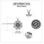 MONGAS Yoga Lotus Flower Necklace 925 Sterling Silver Yoga Lotus with Om Symbol Jewelry for Women MONGAS Yoga Lotus Flower Necklace 925 Sterling Silver Yoga Lotus with Om Symbol Jewelry for Women