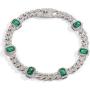 Ingemark CZ Rhinestone Iced Out Link Chain Choker for Women Girls Gorgeous Oval Birthstone Gem Choker Necklace
