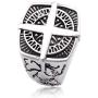 Gungneer Compass Ring for Men Stainless Steel Protective Lucky Charm Amulet United State Navy Jewelry Accessory