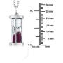 Gem Stone King 925 Sterling Silver Ruby Dust Hourglass Pendant Necklace For Women (0.75 Cttw with 18 Inch Silver Chain)