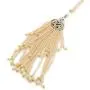 Duel On Jewel Statement Turkish Pakistani Gold Plated Stylish Pendant Necklace in Crystals Zircon Beads Pearls Gift for Her
