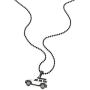 COOLSTEELANDBEYOND Mens Stainless Steel Silver Black SUV Car Pendant Necklace with CZ, 23.6 in Ball Chain