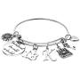 MEMGIFT 18th Birthday Gifts for Girls Daughter Granddaughter Sister Niece Inspirational Encouragement 18 Year Old Jewelry Gifts for Her Expandable Charm Bangle Bracelet 26 Initial Letter Alphabet