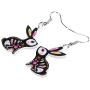 WEVENI Acrylic Halloween Bunny Hare Paper Cutting Rabbit Earrings Dangle Drop Pet Jewelry For Women Girls Gift