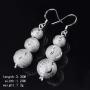 YAZILIND Boho Drop Dangle Earrings Statement Silver Ball Sparkling Women Fish Hook Earrings Dainty Personalized Party Jewelry
