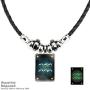 Punk 12 Constellations Square Tag Pendant Necklace for Men Leather Chain Necklace Jewelry Birthday Gifts