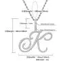 GUCY Large Initial Pendant Necklace Women Gold Silver Cubic Zirconia Big Letter Pendant Necklace Stainless Steel Rope Chain GUCY Large Initial Pendant Necklace Women Gold Silver Cubic Zirconia Big Letter Pendant Necklace Stainless Steel Rope Chain
