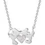 Disney Mickey Mouse and Minnie Mouse Silver Plated Kiss Necklace, Jewelry for Women Disney Mickey Mouse and Minnie Mouse Silver Plated Kiss Necklace, Jewelry for Women