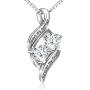 Sterling Silver Mother and Child Sister Forever Love Heart Pendant Necklace Bangle Bracelet for Mothers Day Gift