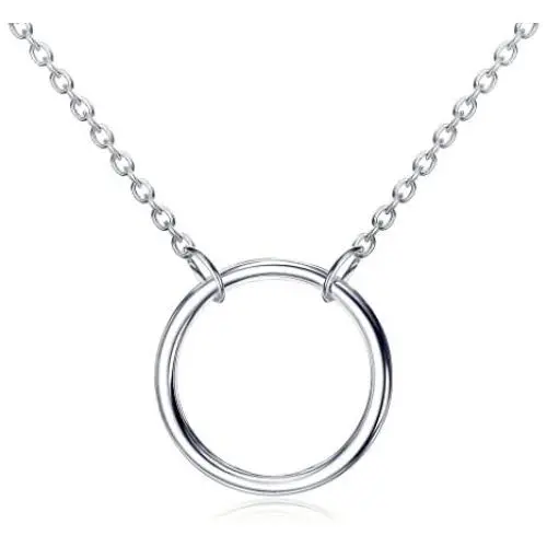 Open Circle Necklace in Yellow Gold, Rose Gold or Rhodium over 925 Sterling Silver Open Circle Necklace in Yellow Gold, Rose Gold or Rhodium over 925 Sterling Silver