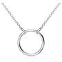 Open Circle Necklace in Yellow Gold, Rose Gold or Rhodium over 925 Sterling Silver