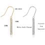 KesaPlan Swarovski Crystal Bar Drop Earrings for Women, 2 Pairs Dangle Earrings, Silver Earrings and Gold Earrings for Gifts