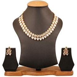 Touchstone Indian Bollywood Handcrafted Traditional Royal Mughal Kundan Polki Meenakari Enamel Colorful Wedding Designer Jewelry Necklace Choker Set in Gold and Silver Tone for Women.