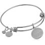 Alex and Ani Halos & Glories, October Crystal Shiny Silver Bangle Bracelet