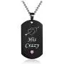 SunnyHouse Jewelry His & Hers Matching Set Titanium Stainless Steel His Crazy Her Weirdo Couple Pendant Necklace in a Gift Box SunnyHouse Jewelry His & Hers Matching Set Titanium Stainless Steel His Crazy Her Weirdo Couple Pendant Necklace in a Gift Box
