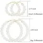 4 Pairs Faux Pearl Hoop Earrings Circle Dangle Drop Earrings Artificial Pearl Beaded Earrings (Pearl Hoop) 4 Pairs Faux Pearl Hoop Earrings Circle Dangle Drop Earrings Artificial Pearl Beaded Earrings (Pearl Hoop)