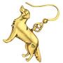 WEVENI Alloy Cute Golden Retriever Dog Earrings Gold Silver plated Dangle Drop Pet Jewelry For Women Girls Ladies Gifts