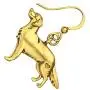 WEVENI Alloy Cute Golden Retriever Dog Earrings Gold Silver plated Dangle Drop Pet Jewelry For Women Girls Ladies Gifts
