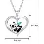 ACJNA 925 Sterling Silver Panda Bear Necklace Bamboo Heart Pendant Engraved I Love You Forever Women Jewelry ACJNA 925 Sterling Silver Panda Bear Necklace Bamboo Heart Pendant Engraved I Love You Forever Women Jewelry