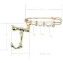 HSQYJ Fashion DIY Big 26 Crystal Letter Charm Bamboo Initial Pendant Necklace Pearl Brooch Pin Hoop Earrings Gold-Plated 20 Inch Chain Letter A-Z Best for Women Girl Jewelry Gift