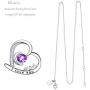 Mothers Day Birthday Gifts for Her Sterling Silver Necklace Apirl Birthstone Aquamarine Simulated Diamond Necklace Amethyst Emerald Pearl Garnet Necklace
