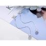 Orris 18K White Gold Plated Long Tassel Chain Dangle Drop Threader Earrings for Women Girls