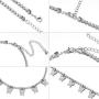 Butterfly Crystal Diamond Jewelry Set, Include Butterfly Choker Necklace, Butterfly Diamond Bracelet and Butterfly Earrings for Women
