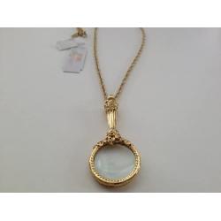 1928 Jewelry Gold Toned Magnifying Glass Necklace