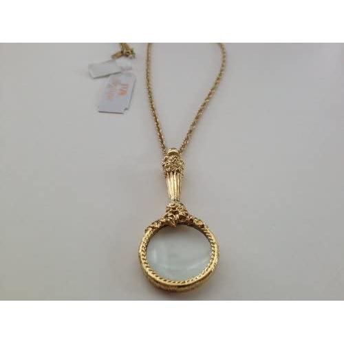 1928 Jewelry Gold Toned Magnifying Glass Necklace 1928 Jewelry Gold Toned Magnifying Glass Necklace