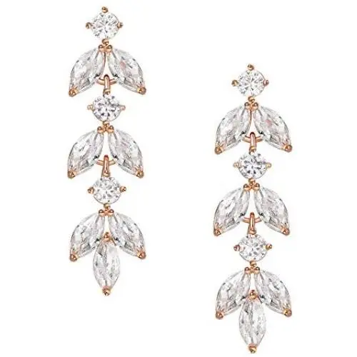 SWEETV Cubic Zirconia Wedding Earrings for Brides Bridesmaids, Elegant Marquise Bridal Dangling Earrings, Crystal Drop earrings for Women Jewelry Gifts SWEETV Cubic Zirconia Wedding Earrings for Brides Bridesmaids, Elegant Marquise Bridal Dangling Earrings, Crystal Drop earrings for Women Jewelry Gifts