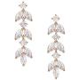 SWEETV Cubic Zirconia Wedding Earrings for Brides Bridesmaids, Elegant Marquise Bridal Dangling Earrings, Crystal Drop earrings for Women Jewelry Gifts