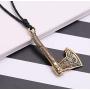 cooltime Celtic Valknut Odin Horn Axe Weapon Rope Necklace Mens Amulet