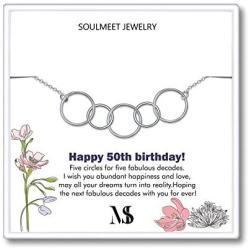 SOULMEET 60th 50th 40th 30th Birthday Bracelet Gifts for Women, Each Sterling Silver Circle for A Fabulous Decades