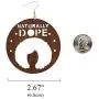 AONJU Womens Wooden Hollow African Dangle Earrings AONJU Womens Wooden Hollow African Dangle Earrings