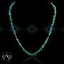 $200Tag Silver Certified Navajo Native American Natural Turquoise Necklace 16072 Made by Loma Siiva