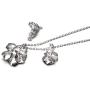 Yoursfs Flower Jewelry Set 18K Rose GP Sexy Flower Lacing with Rhinestones Clip Earrings&Necklace Ladies Jewelry Set
