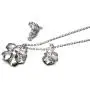 Yoursfs Flower Jewelry Set 18K Rose GP Sexy Flower Lacing with Rhinestones Clip Earrings&Necklace Ladies Jewelry Set