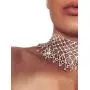Nicute Festival Rhinestone Choker Necklace Full Crystal Silver Necklaces Chain Summer Club Neck Jewelry Accessories for Women and Girls