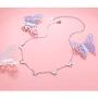DAOCHONG 925 Sterling Silver Dainty Butterfly Choker Necklace for Women Teen Girls Jewelry Gifts Birthday