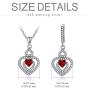 RMREWY 925 Sterling Silver Heart Jewelry Set Women Love Heart Pendant Necklace Earrings Set Valentines Day Gift for Bridal Jewelry Set or Formal Event Costume Jewelry