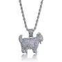 TOPGRILLZ 14K Gold Plated Iced Out Eagle Goat Chain Pendant Necklace for Men Novelty Jewelry Gifts TOPGRILLZ 14K Gold Plated Iced Out Eagle Goat Chain Pendant Necklace for Men Novelty Jewelry Gifts