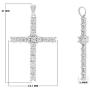 La Joya 1/6-1/2 Carat Total Weight (ctw) Lab Grown Diamond Cross Pendant Necklace Collection - White Rhodium Plated .925 Sterling Silver With Adjustable Chain - GH Color SI Clarity Diamonds