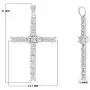 La Joya 1/6-1/2 Carat Total Weight (ctw) Lab Grown Diamond Cross Pendant Necklace Collection - White Rhodium Plated .925 Sterling Silver With Adjustable Chain - GH Color SI Clarity Diamonds