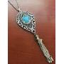 My Prime Gifts Snap Jewelry Scroll Tear Drop Tassel Necklace 20''+2'' Extender Holds 18-20 mm Ginger Style Charms